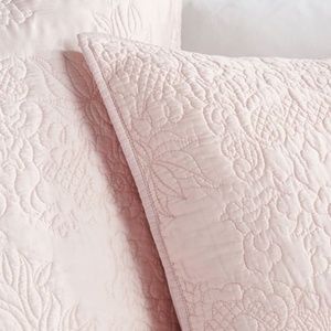 SOLD - Pottery Barn Monique Lhuillier Blossom Embroidered Standard Shams - pair